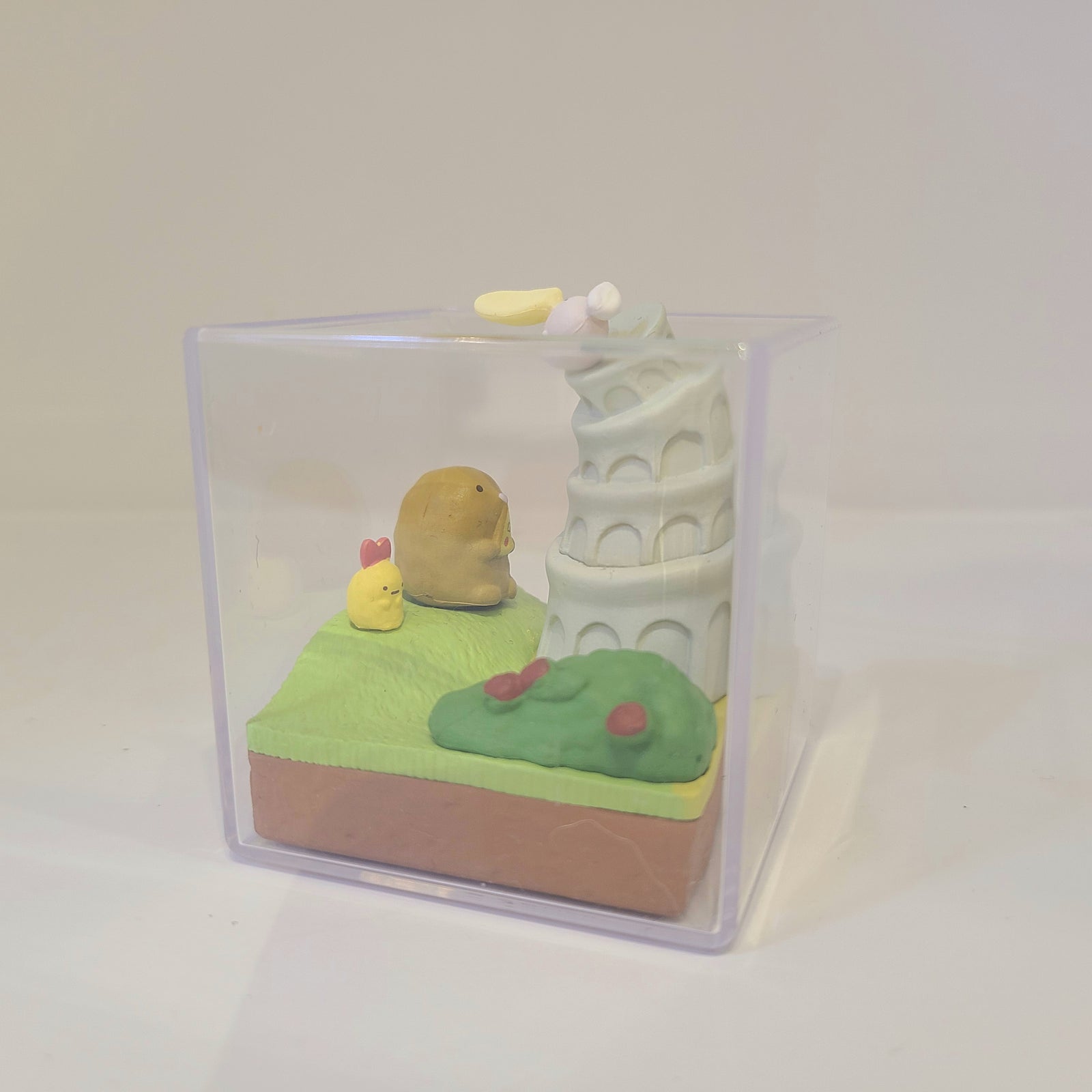 Re-Ment San-X Sumikko Gurashi Travel Terrarium Figure #3 Tonkatsu Tower Pisa