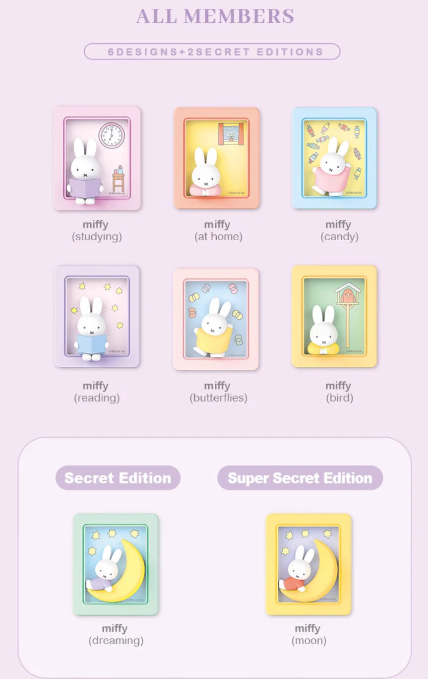 Miffy Photo Frame Fridge Magnet / Phone Stand Series Blind Box