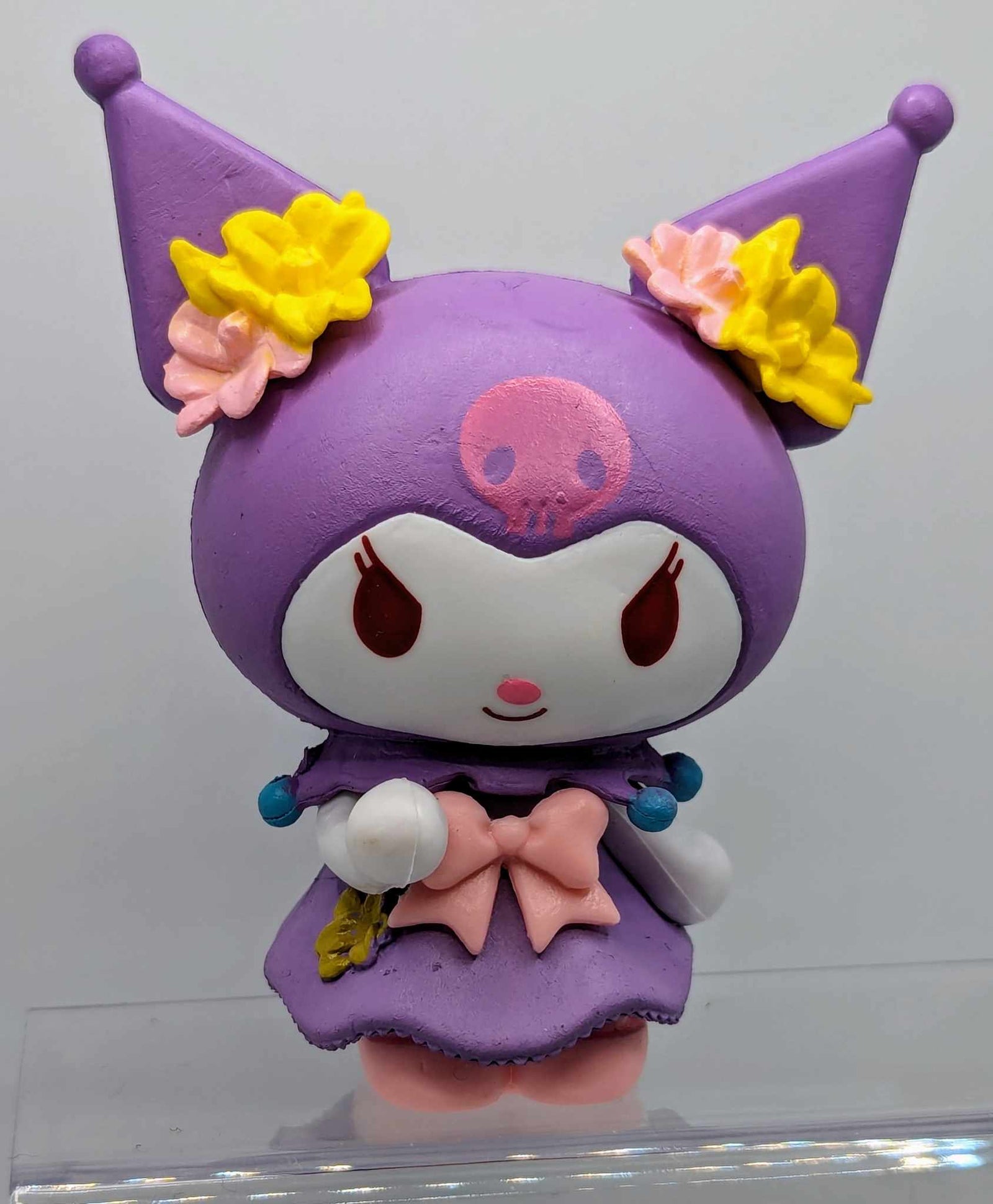 Kuromi 3" Vinyl Figure Flowers Theme - Sanrio - 1