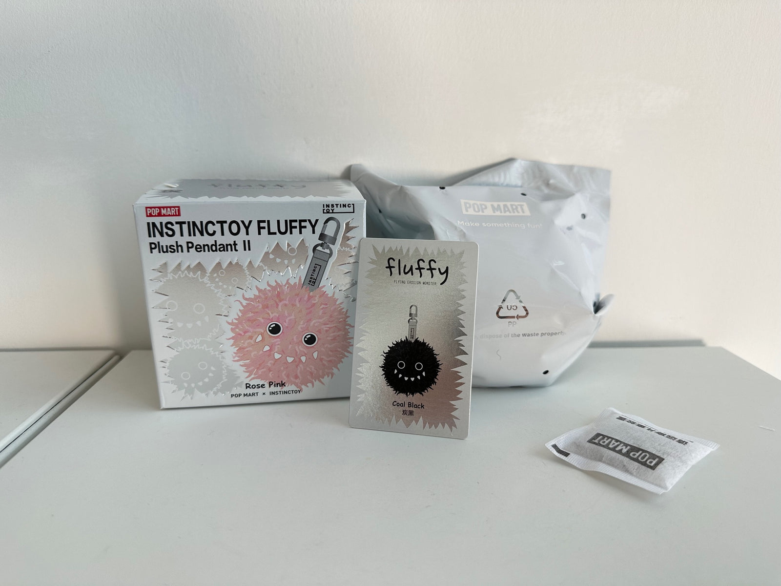 Coal Black - INSTINCTOY FLUFFY Plush Pendant II by POP MART - 1