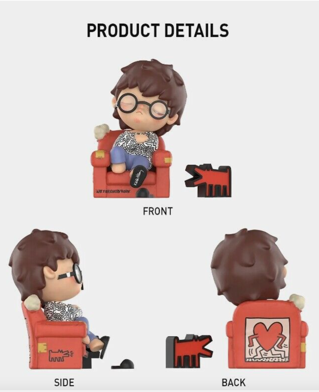 Hirono x Keith Haring Figurine by POP MART - 3