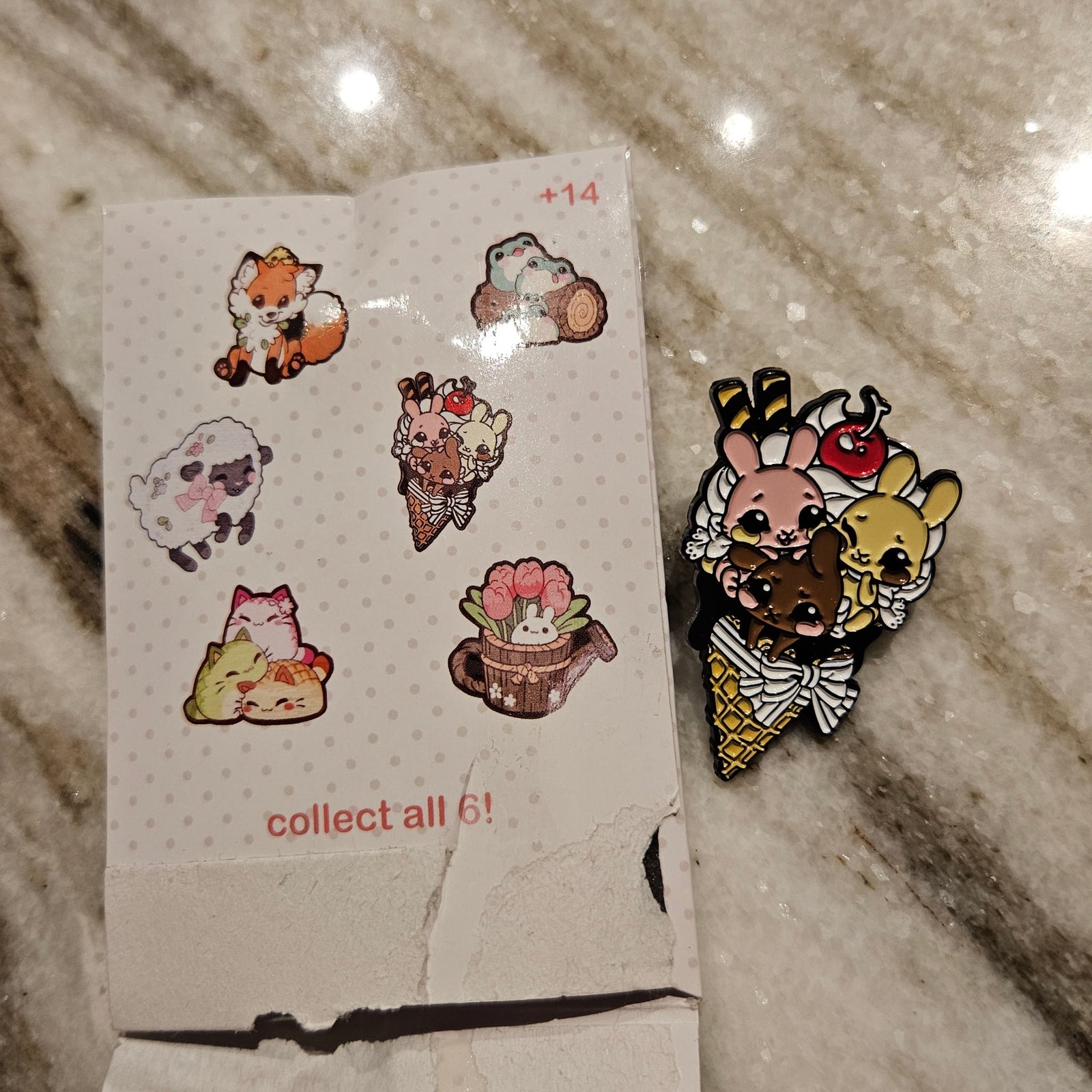 Bunny Ice Cream - Kawaii Animal Friends Blind Box Enamel Pin By Sugar Bunny Shop - 2