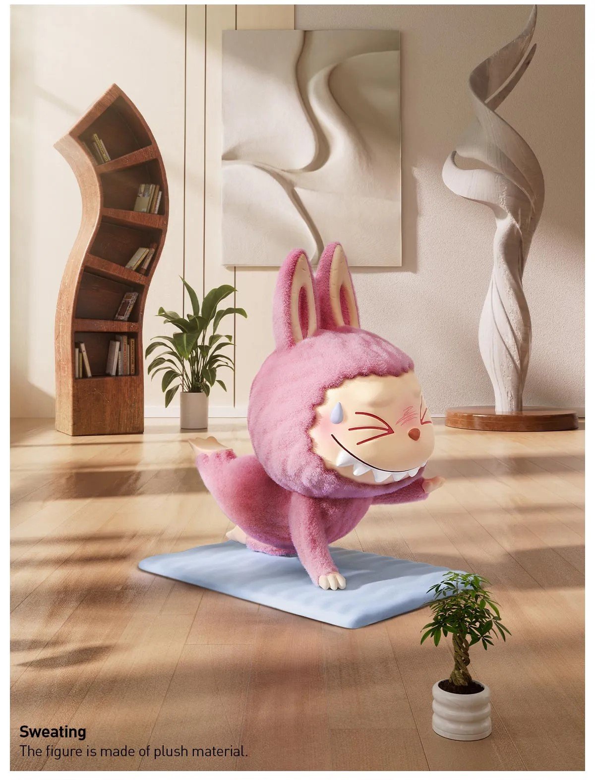 Sweating - Lazy Yoga Series Figures THE MONSTERS Labubu by POP MART - 2