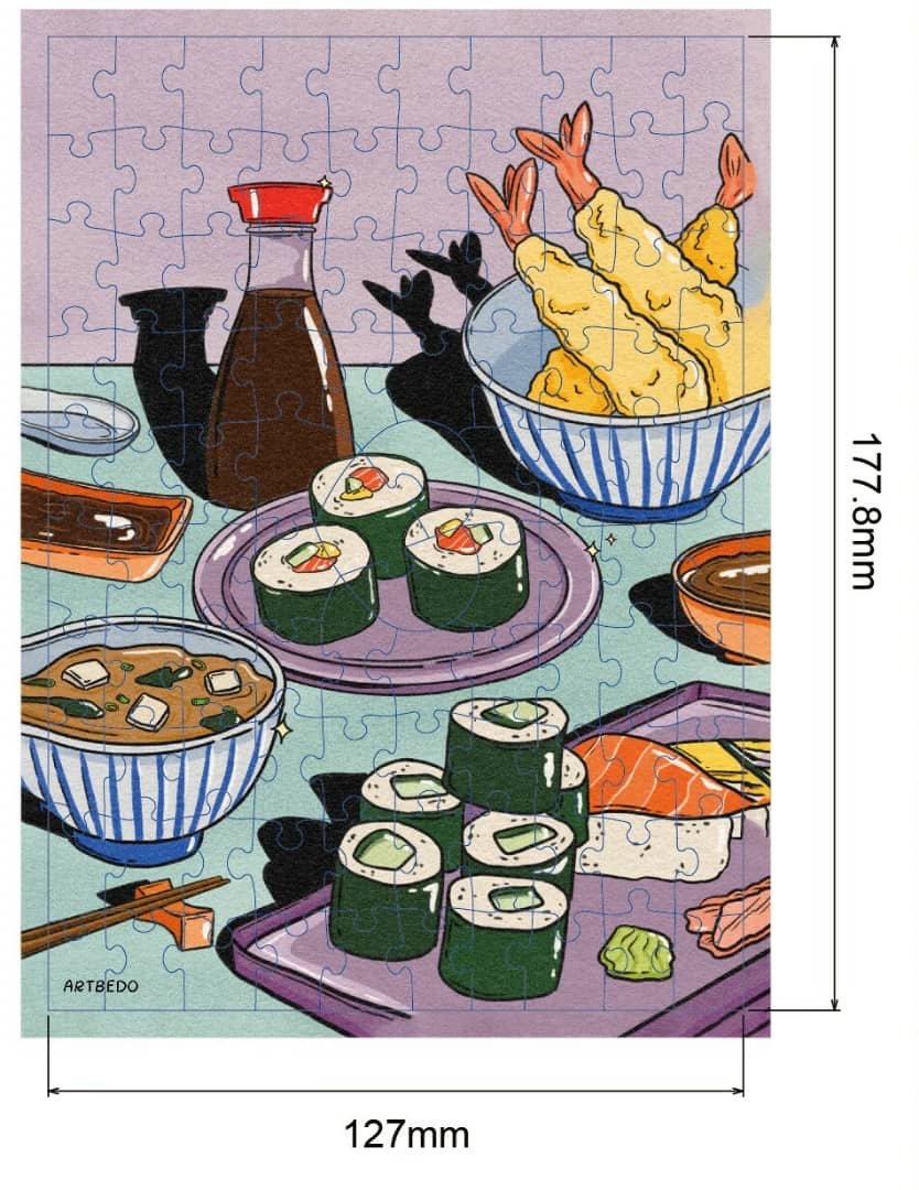 100 pieces Sushi Jigsaw Puzzle - Arcadia Puzzles - 2