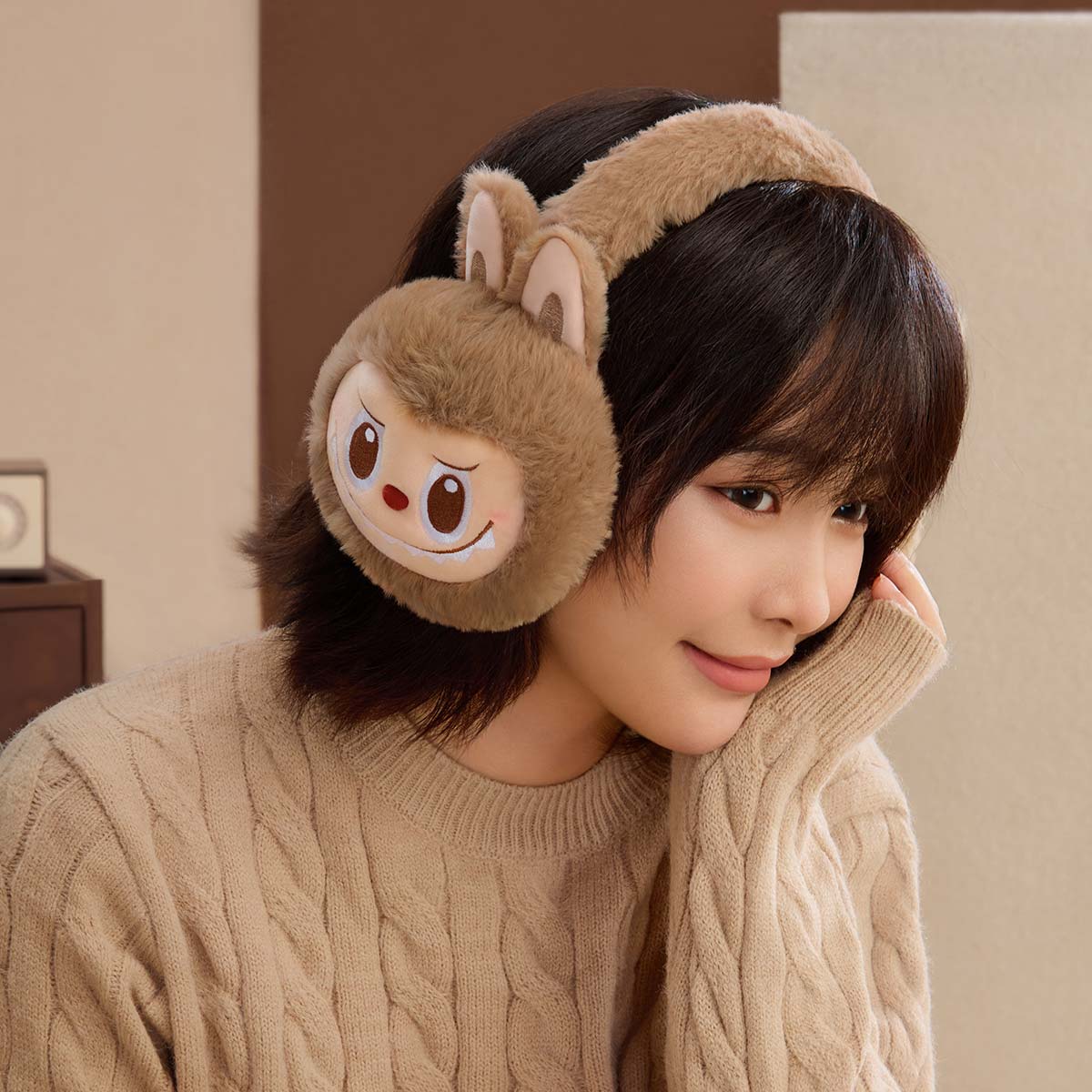 Warm Fluffy Holiday Series- LABUBU Plush Earmuffs by POP MART - 2