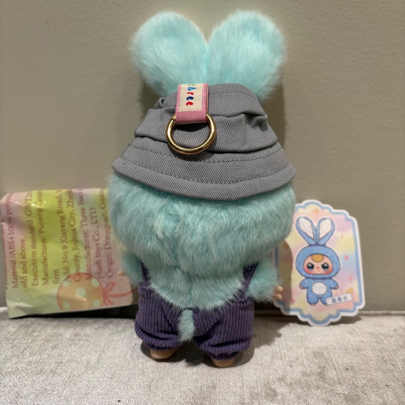 Blue with Purple Overalls (rare liquid eyes) - Macaron by Baby Three - 2