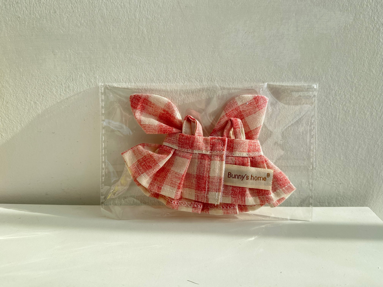 Bowtie Pink Flannel Dress Outfit - Labubu Clothes - 2