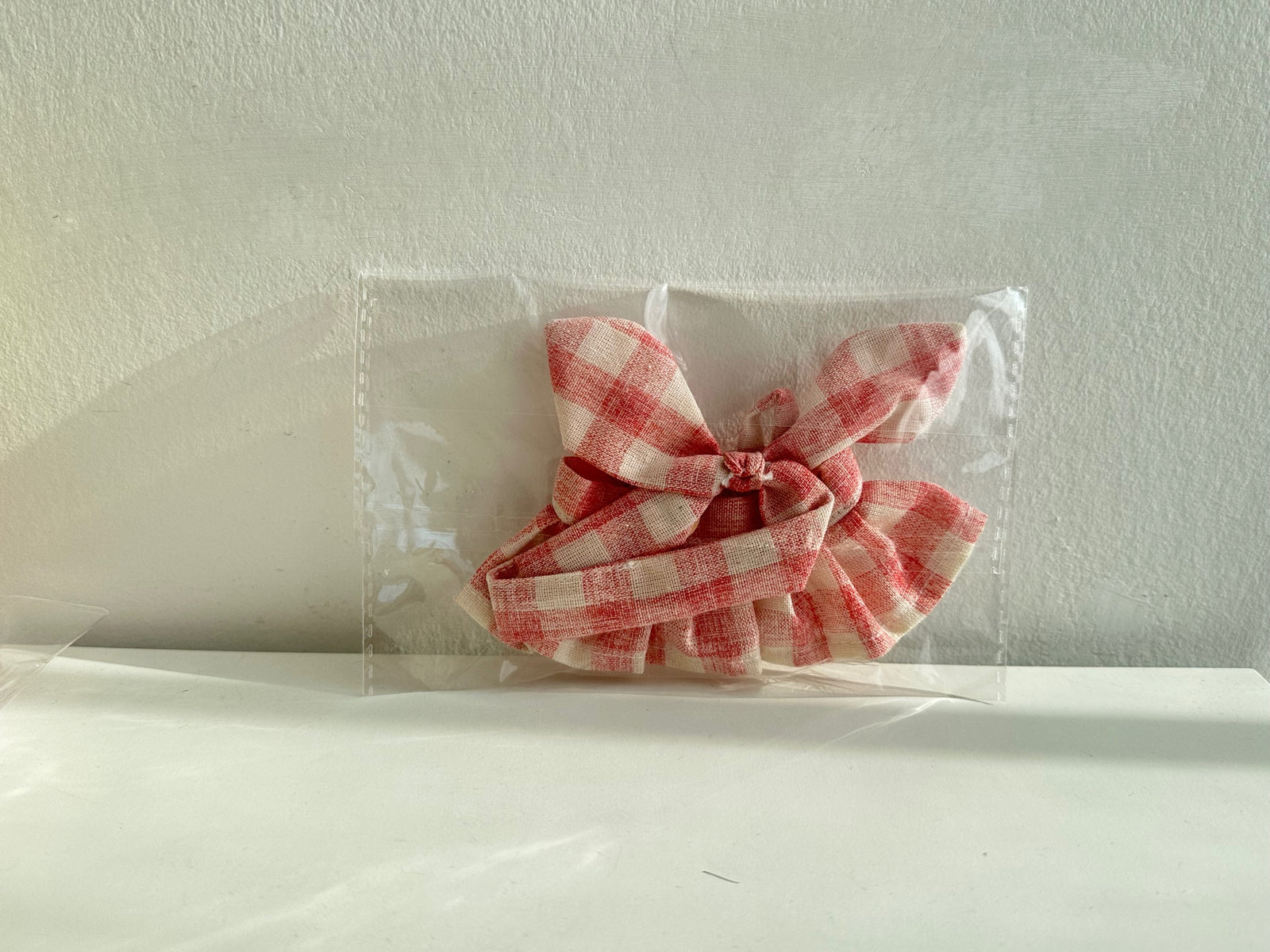 Bowtie Pink Flannel Dress Outfit - Labubu Clothes - 3