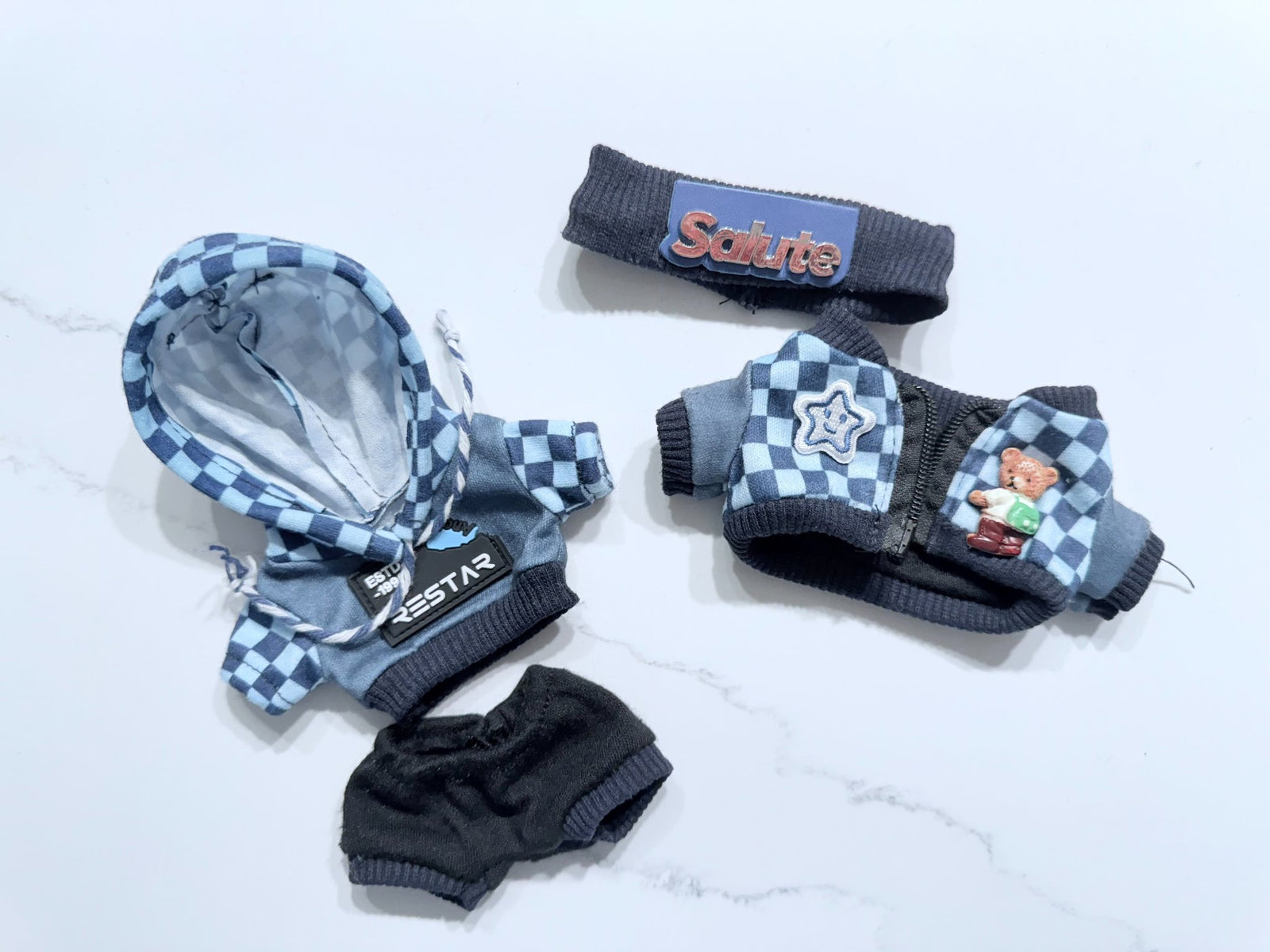 Blue Plaid Outfit - Labubu Clothes - 2