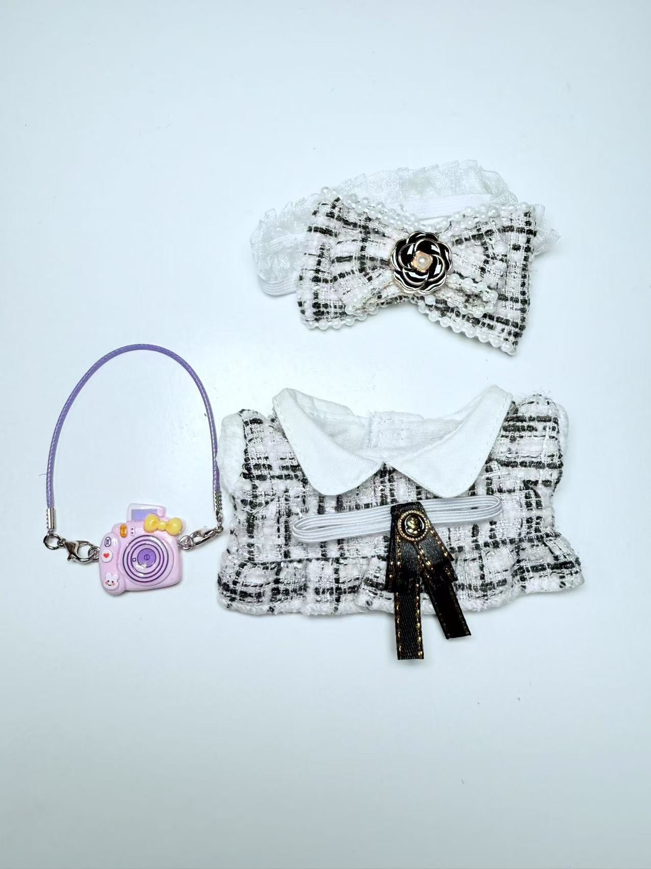 White Skirt Dress Set - Labubu Clothes for Have A Seat - 2