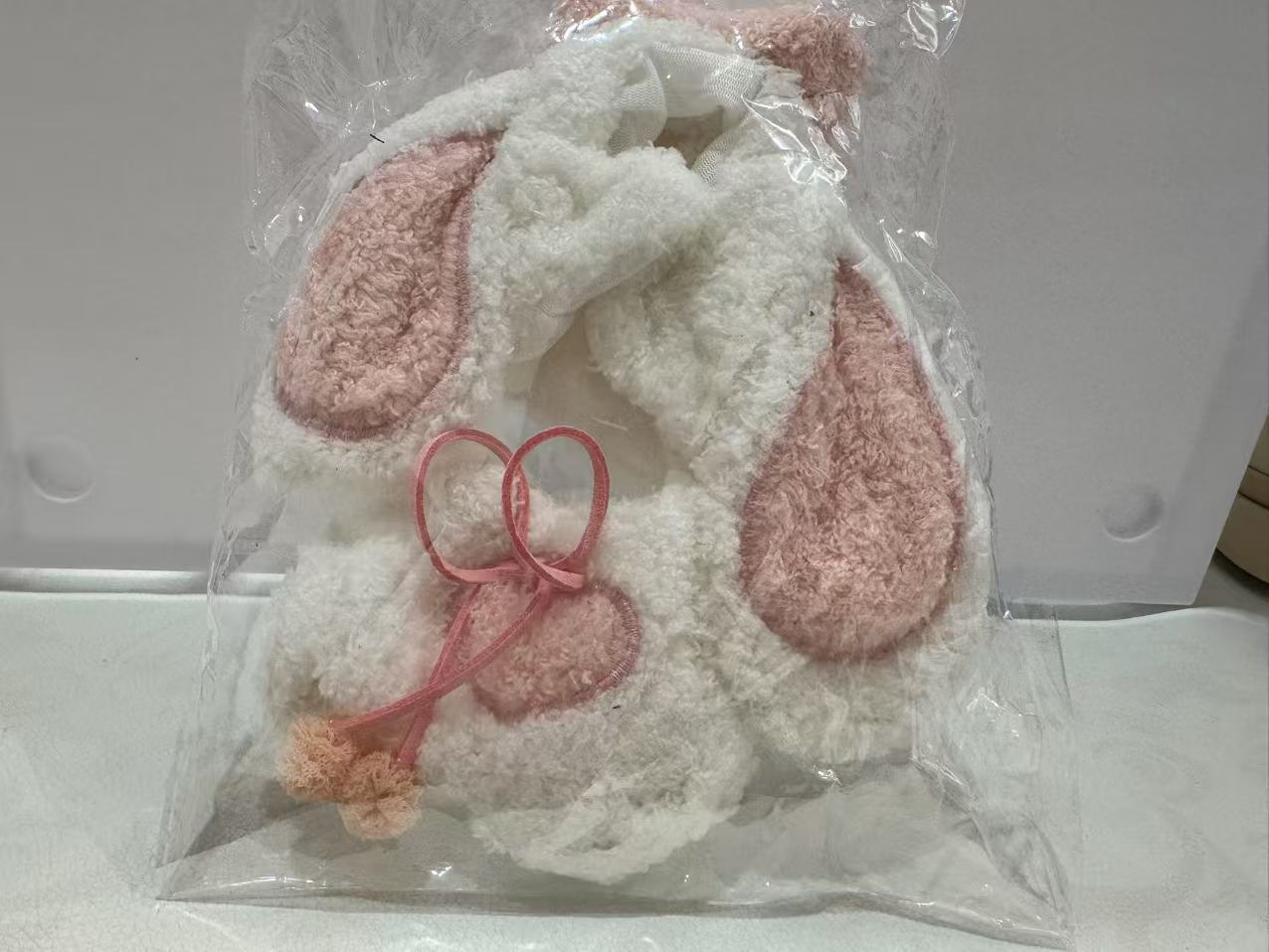 Fluffy Pink Rabbit Dress Set - Labubu Clothes for Have A Seat/Macaron - 2