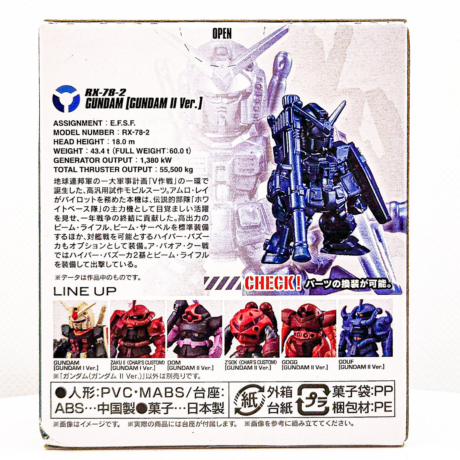 Gundam Converge RX-78-2 METALLIC BLUE (Gundam II Ver.) Movie Visual Selection Figure by Bandai - 2