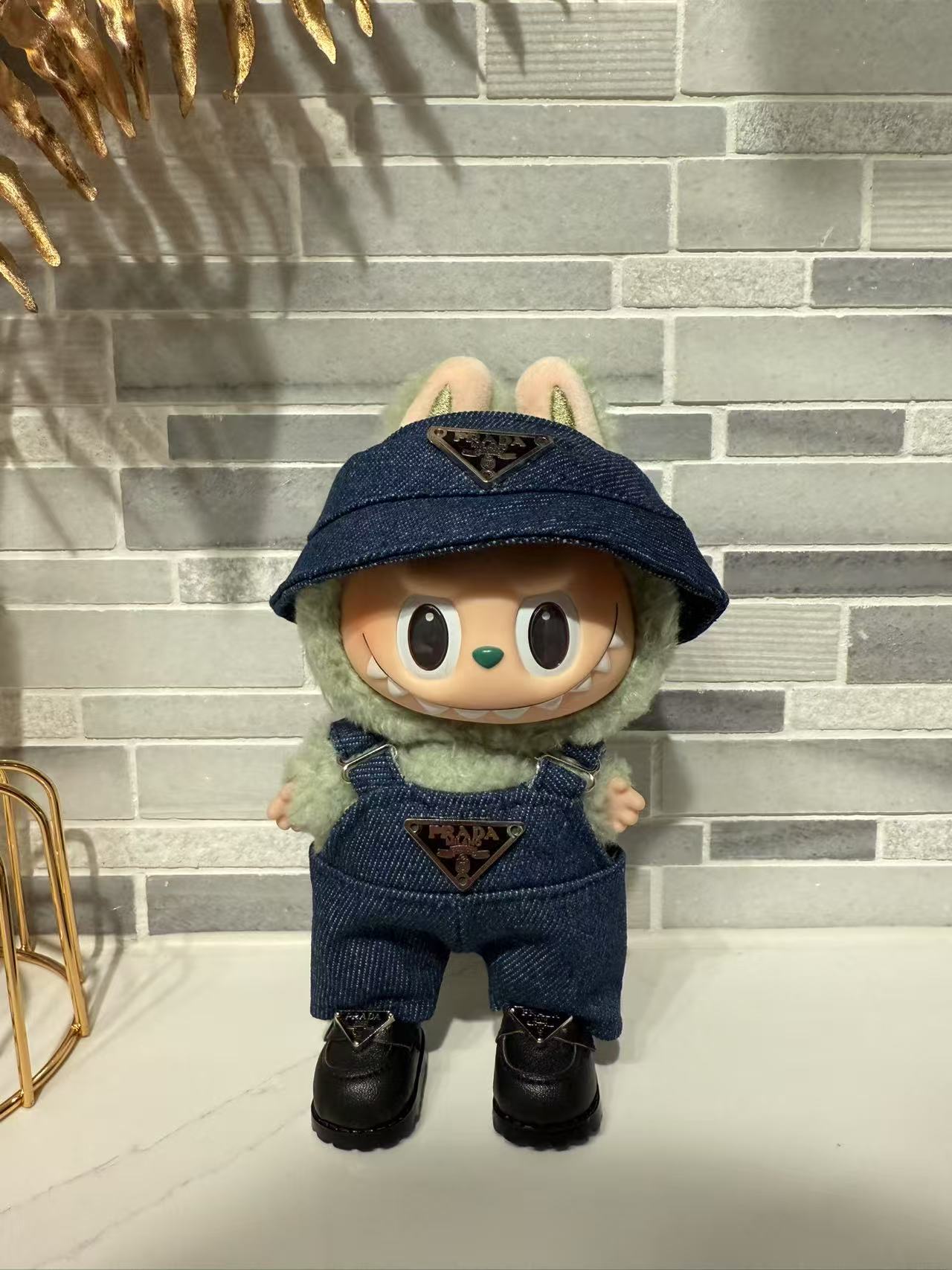 PD Jean Suspender Outfit - Labubu Clothes for Exciting Macaron - 1