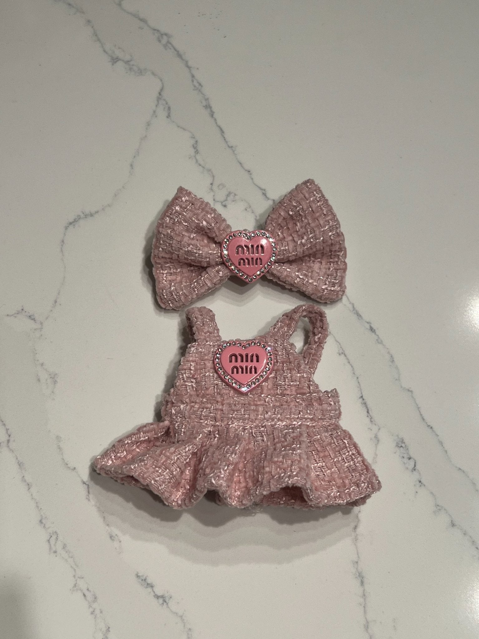 Pink Dress + Bow - Labubu Clothes for Have A Seat - 2