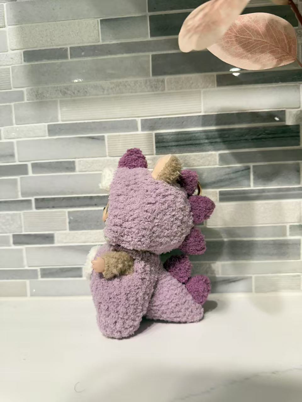 Crochet Purple Dino - Labubu Clothes for Exciting Macaron - 2