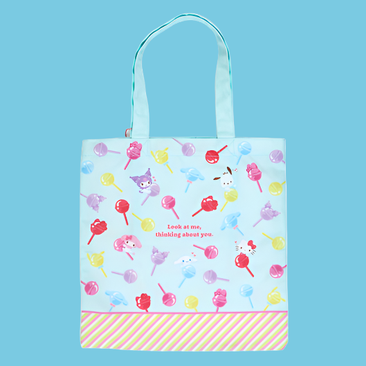 Blue Tote Bag - Chupa Chups x Sanrio Characters (Japan Edition)