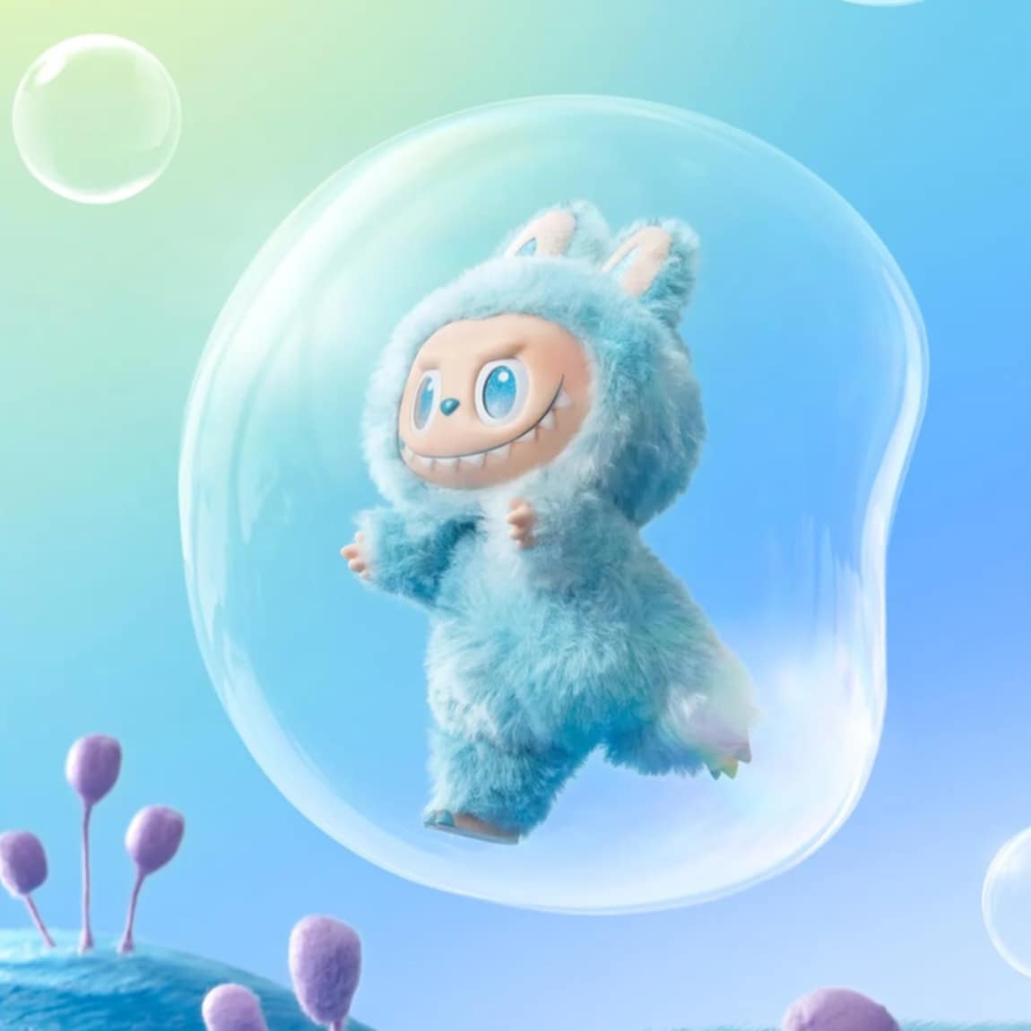 Hope Labubu (Blue) - The Monsters Big Into Energy Vinyl Plush Pendant - Pop Mart