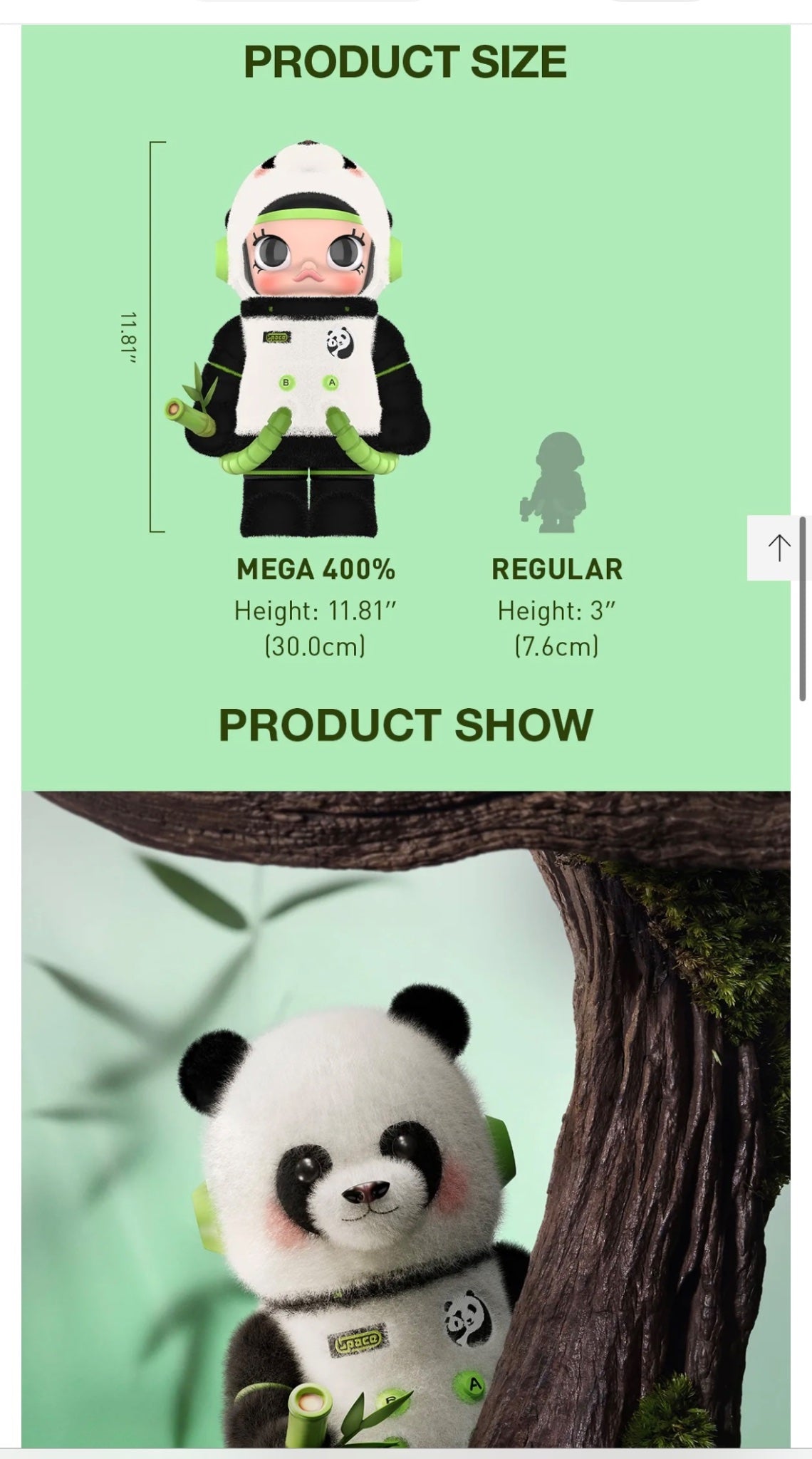 Panda - MEGA SPACE MOLLY 400% -POP MART