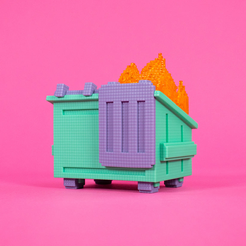 8-Bit Dumpster Fire Vinyl Figure by 100% Soft