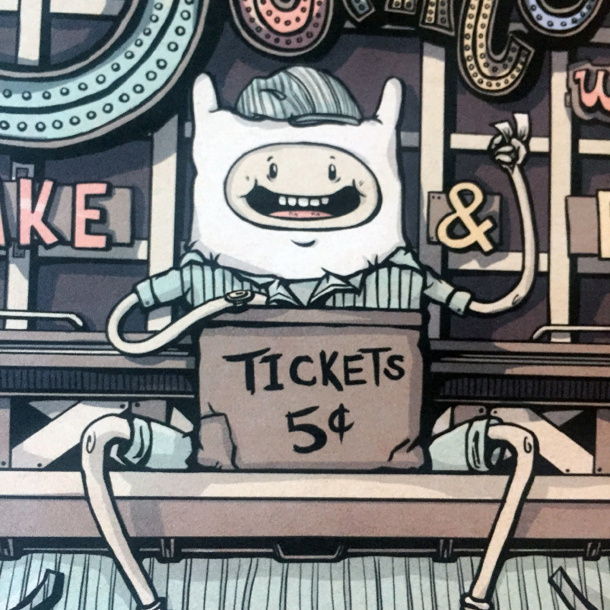 Adventure Time Showtime Limited AP Edition 16" x 20" Poster Print by Gray Mako