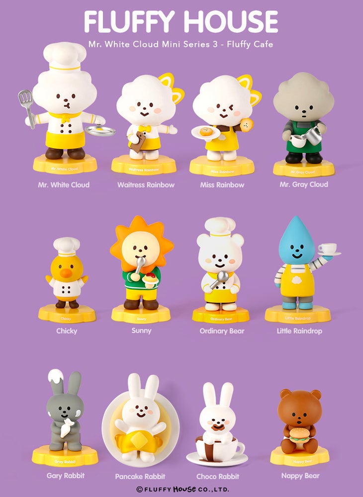 Mr. White Cloud Mini Series 3 Fluffy Cafe Edition by Fluffy House x POP MART