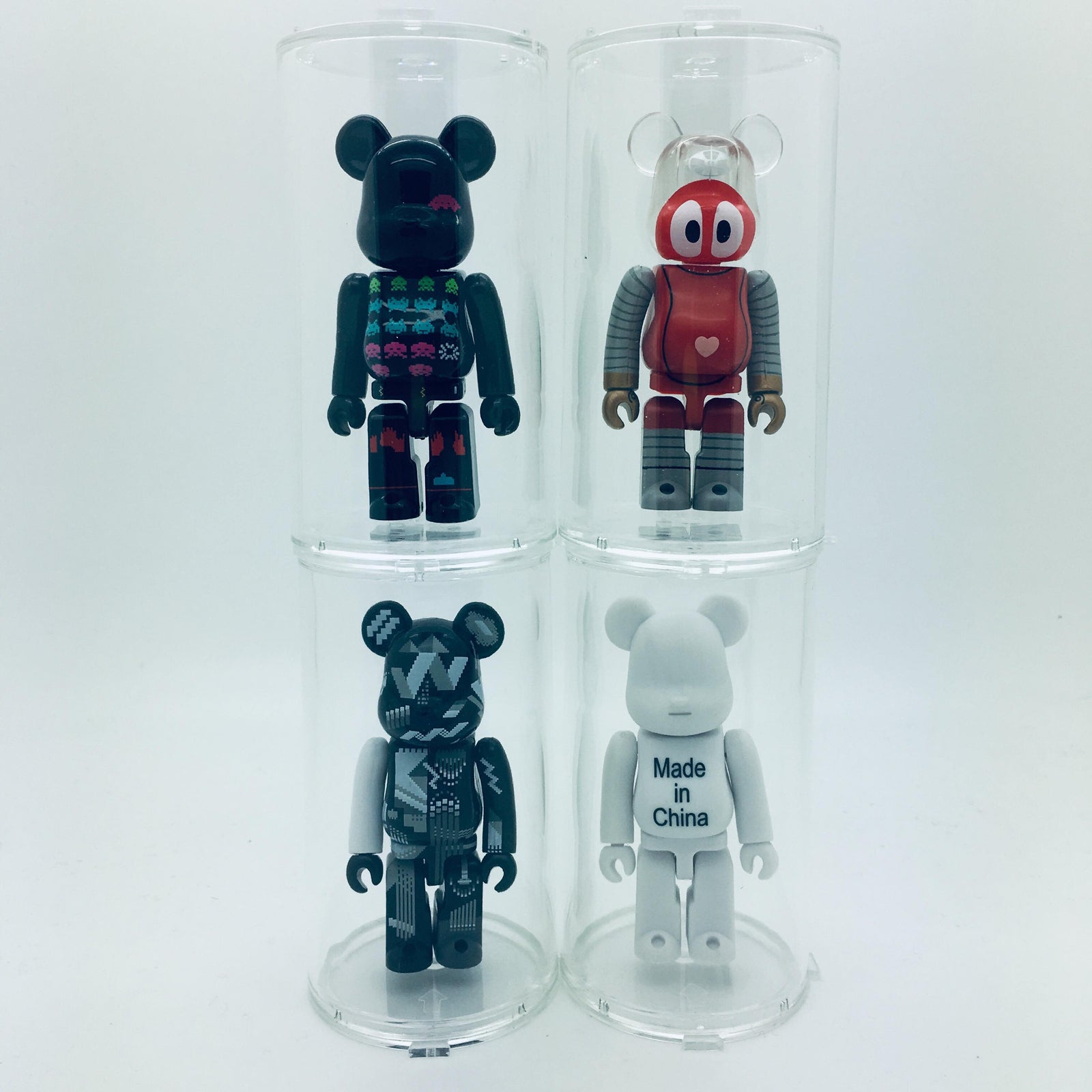 Clear Round Display Case for Bearbrick 100%
