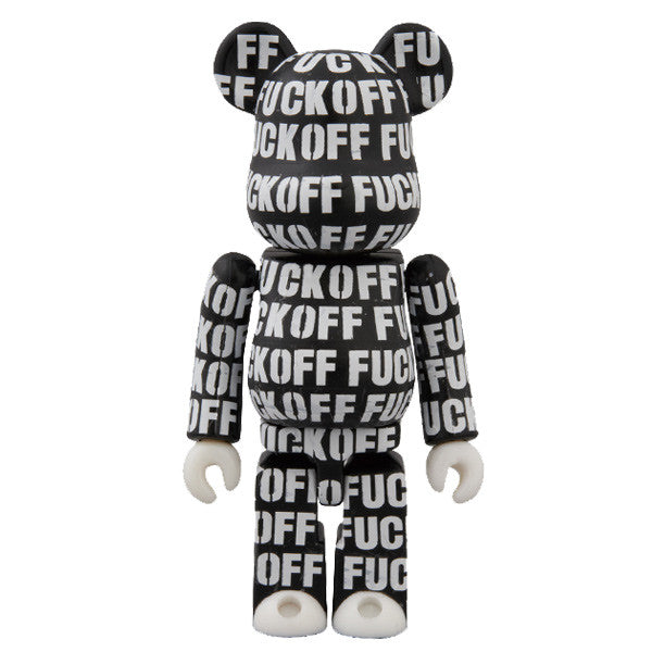 Fuck Off Black/White 100% Bearbrick by Lemon & Soda Joint Works - Mindzai - 1