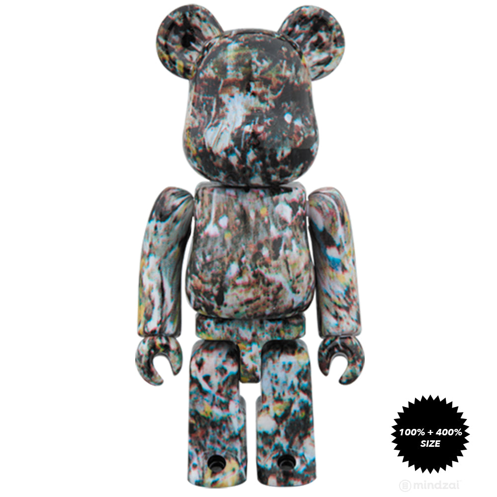 Jackson Pollock Version 2.0 100% and 400% Bearbrick Set by Medicom Toy