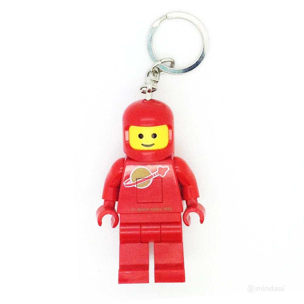 Lego Figure Keychain - Lego Astronaut Red Flash Light