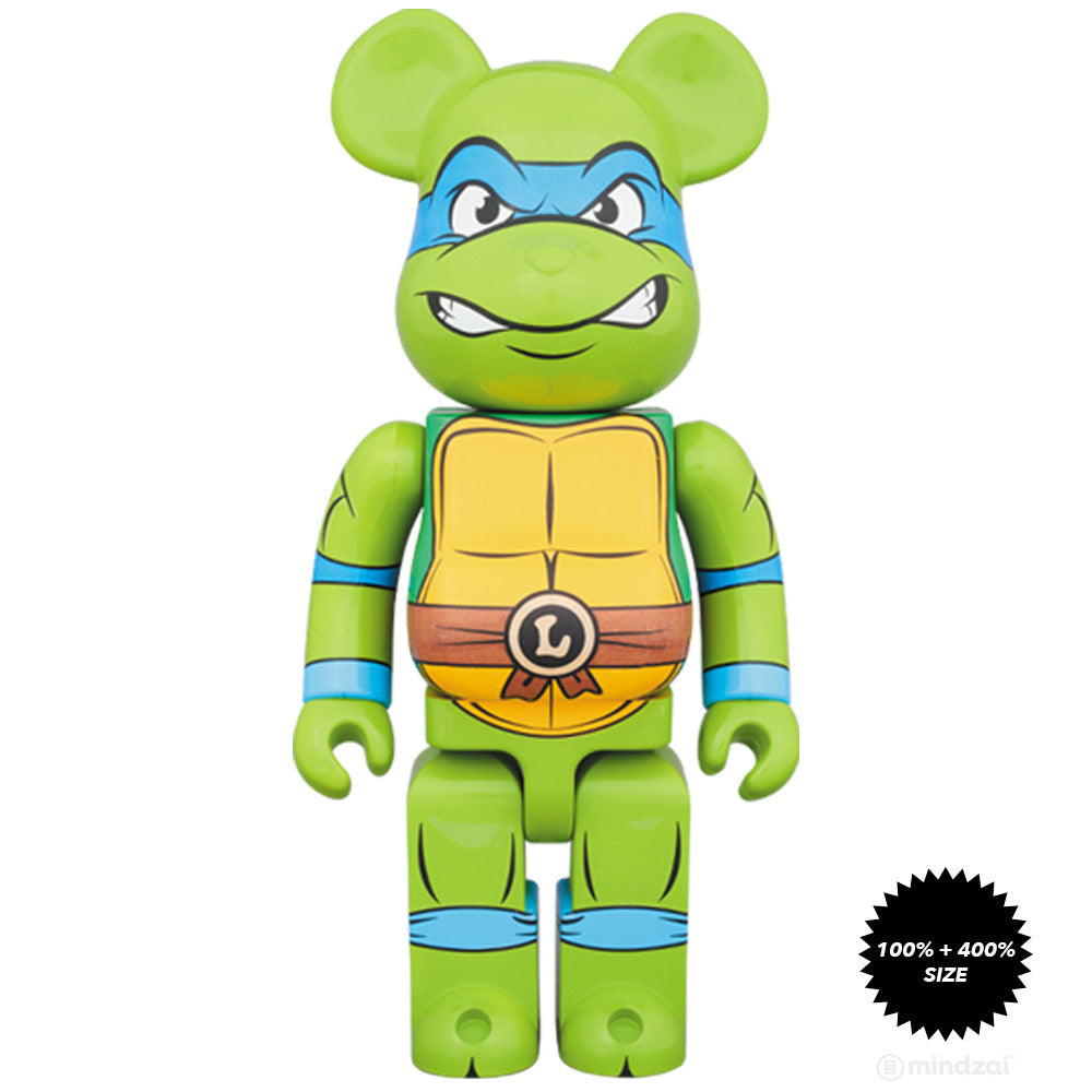 Leonardo TMNT 100% and 400% Bearbrick Set