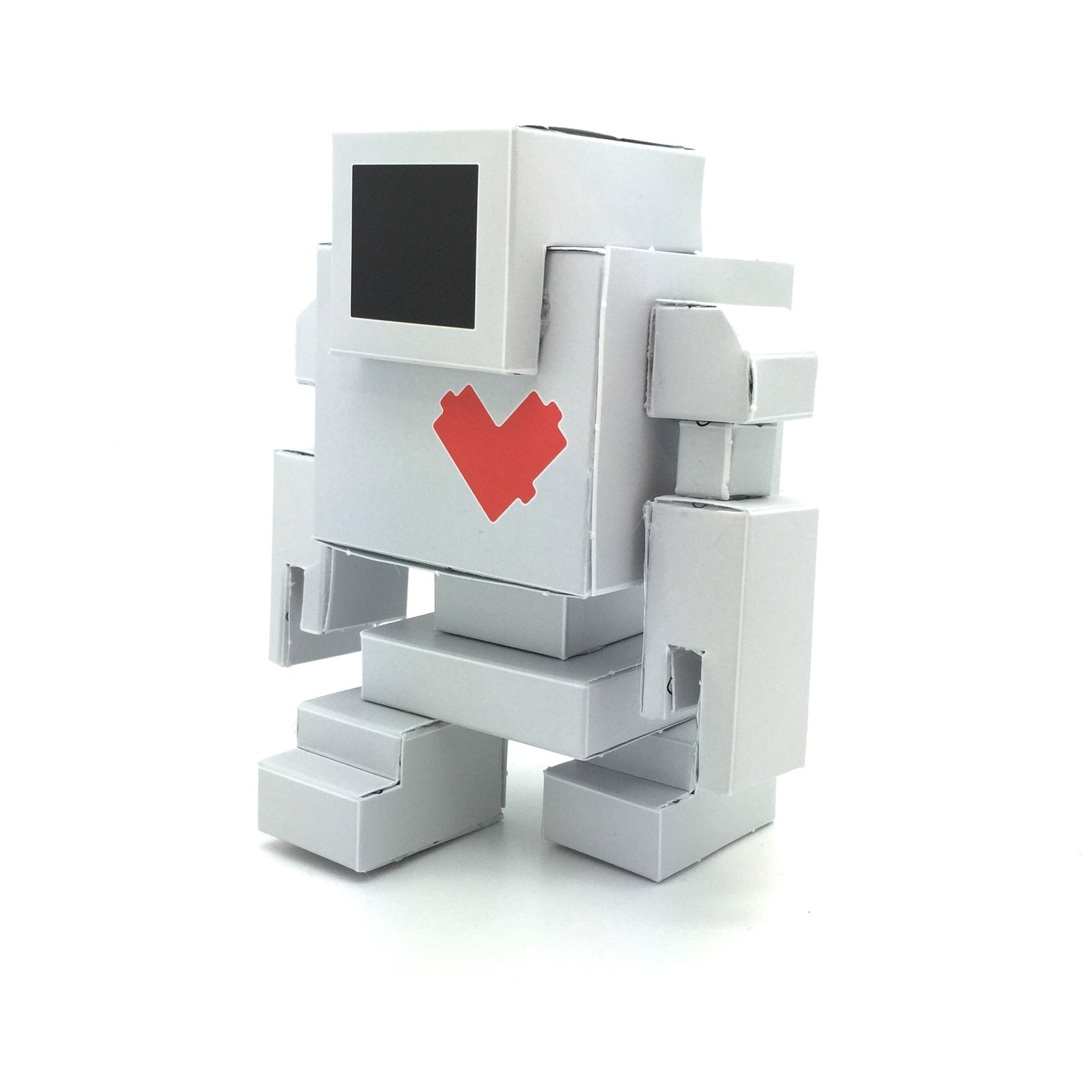 Lovebot Paper Craft Toy by Matthew Del Degan - Mindzai - 2