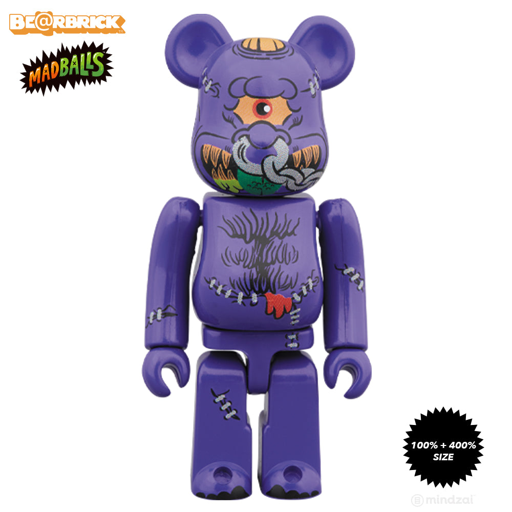 MadBalls Horn Head 100% + 400% Bearbrick Set by Medicom Toy