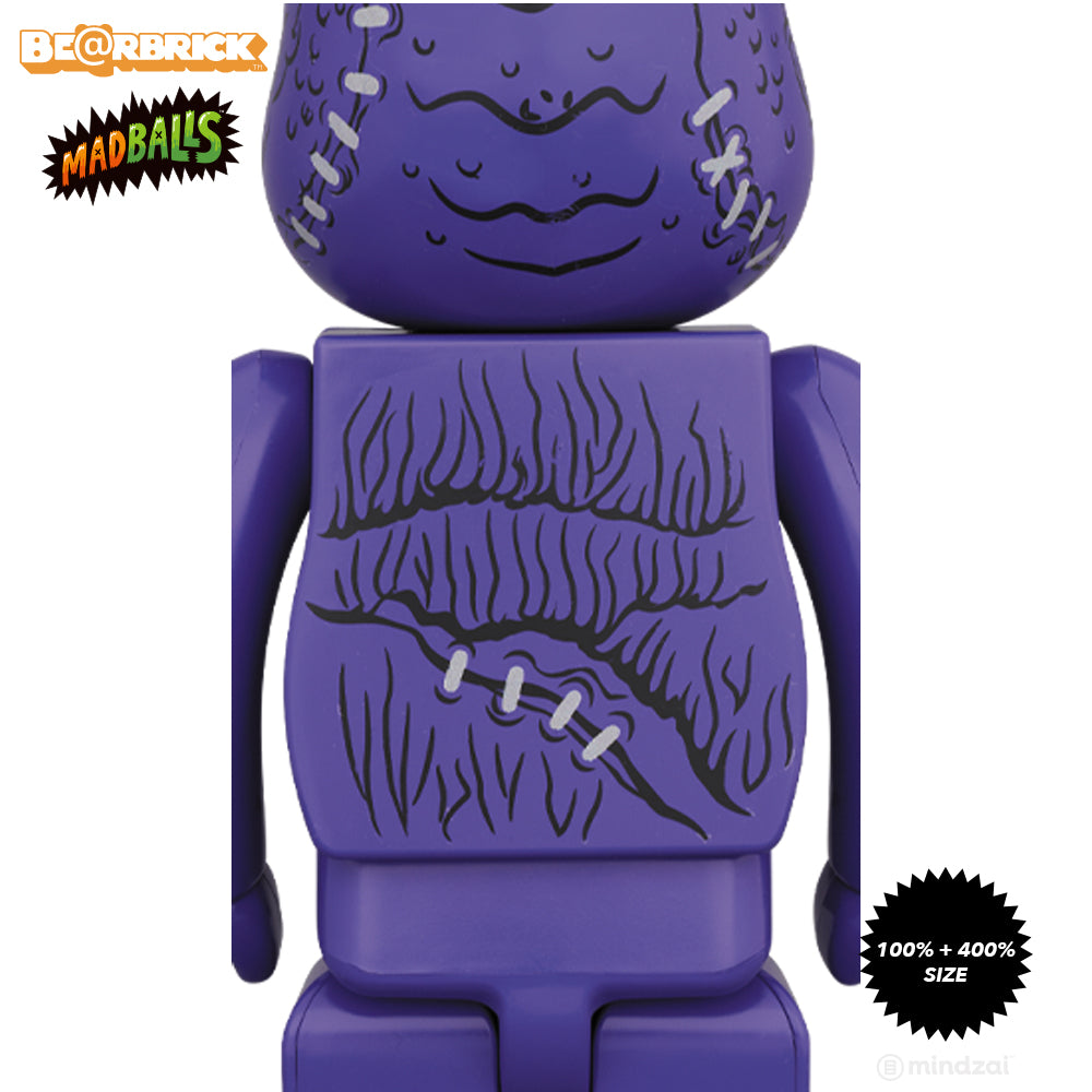 MadBalls Horn Head 100% + 400% Bearbrick Set by Medicom Toy