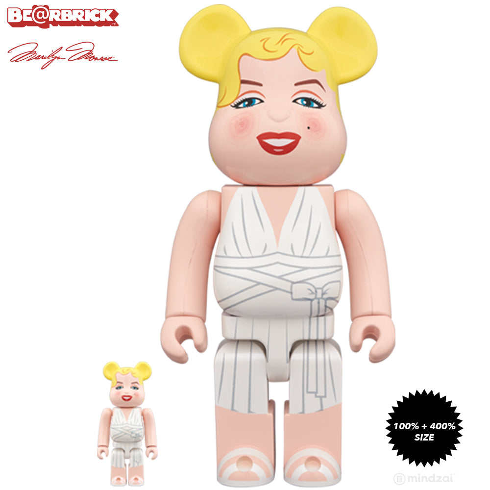 Marilyn Monroe 100% + 400% Bearbrick Set by Medicom Toy