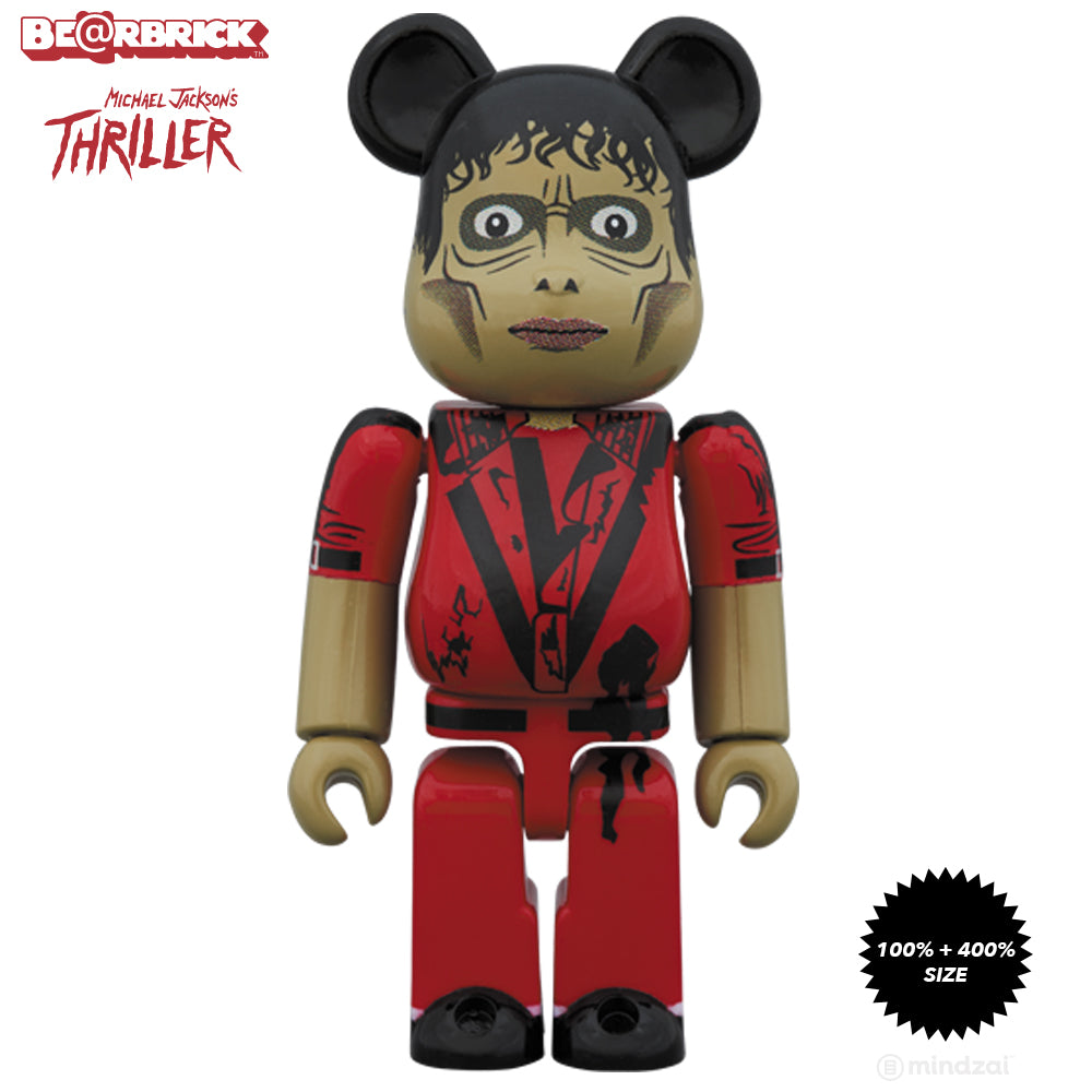 Michael Jackson Thriller Zombie 100% + 400% Bearbrick Set by Medicom Toy
