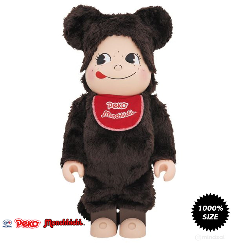 Pekochichi Peko Monchhichi 1000% Bearbrick by Medicom Toy x Fujiya