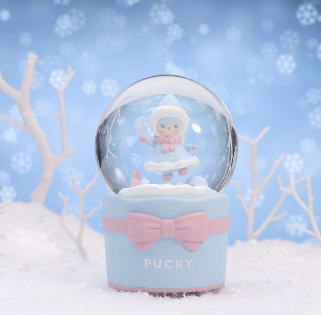 Pucky Snow Fairy Musical Crystal Ball by POP MART x PUCKY