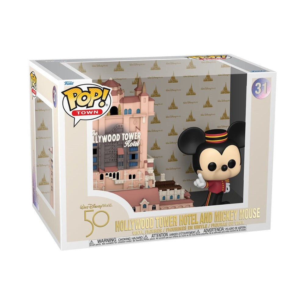 Walt Disney World 50th Anniversary Hollywood Tower Hotel with Mickey POP! Vinyl Figure by Funko