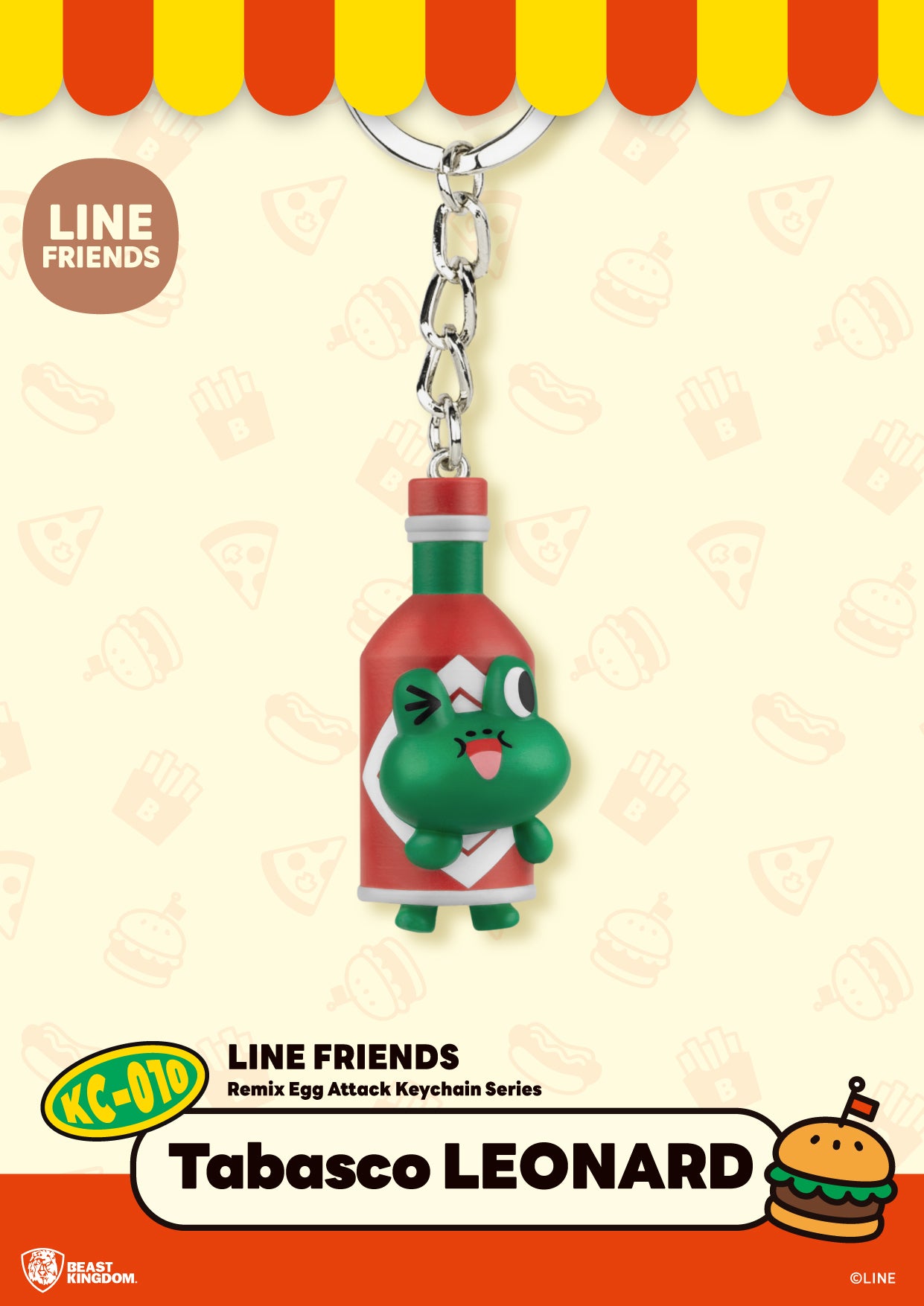 LINE FRIENDS Remix Egg Attack Keychain Series by Beast Kingdom
