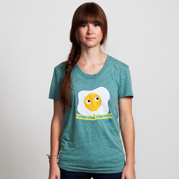 Sunny Side Crewneck Women's T-shirt by kidrobot - Mindzai - 1