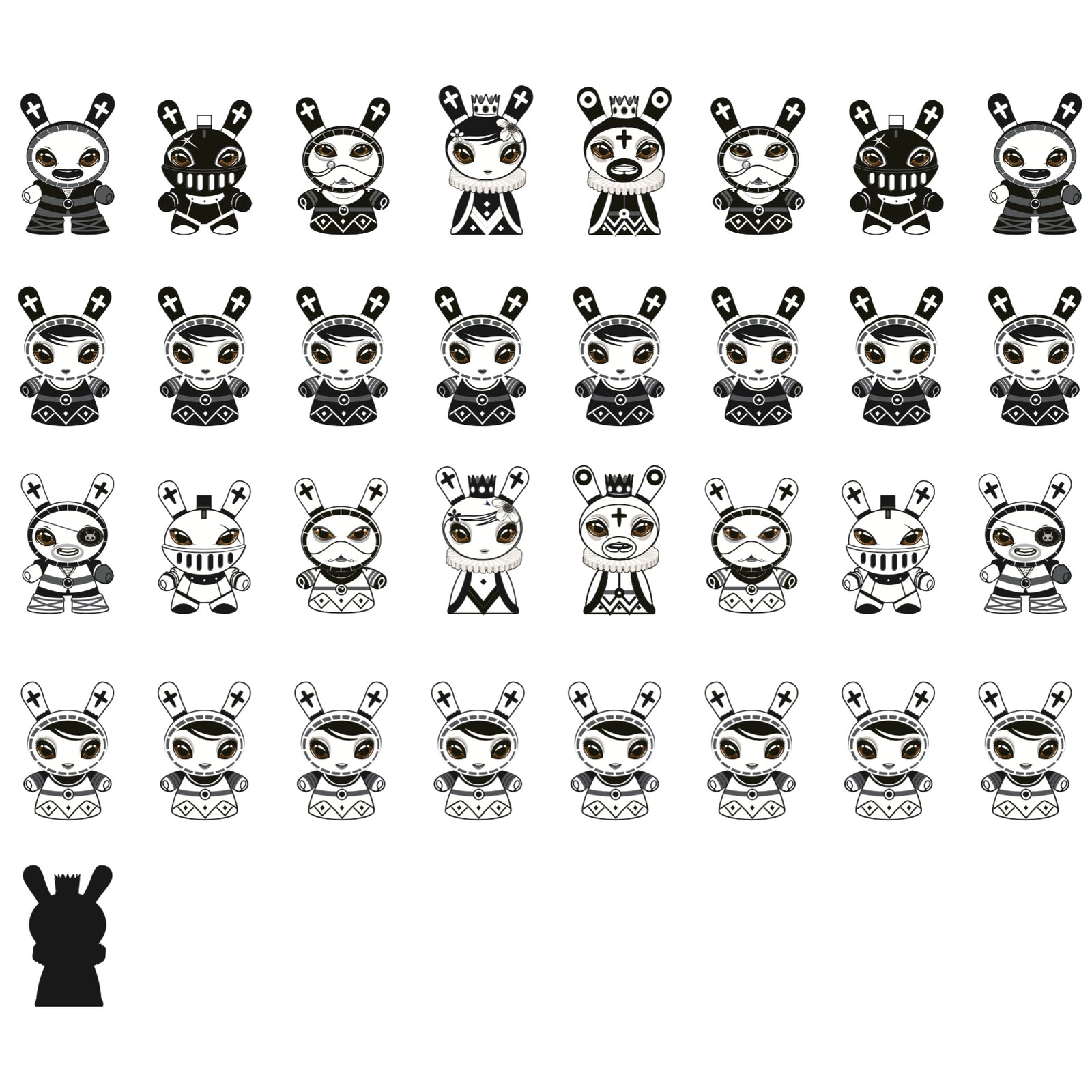 Shah Mat Complete Dunny Chess Set by Otto Bjornik - Mindzai - 1