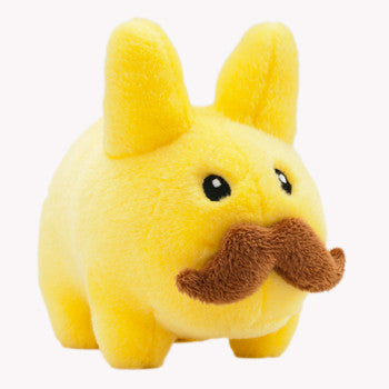 Happy Labbit 'Stache Plush Yellow Doll 7" by Frank Kozik - Mindzai - 1