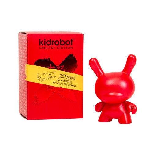 10th Anniversary 3" Dunny - Red - Mindzai - 1