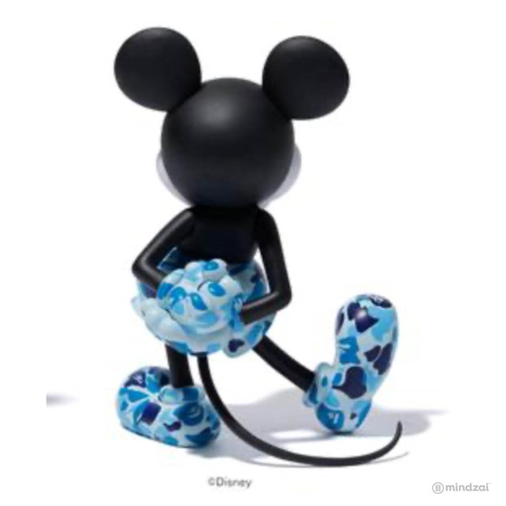 BAPE Mickey Mouse Vinyl Collectible Dolls VCD by Medicom Toy - Blue