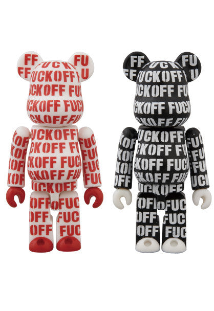 Fuck Off Black/White 100% Bearbrick by Lemon & Soda Joint Works - Mindzai - 2
