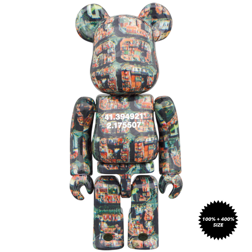 Benjamin Grant OVERVIEW Barcelona 100% + 400% Bearbrick Set by Medicom Toy