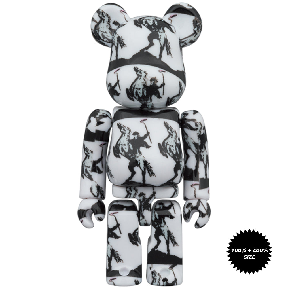Banksy Highwayman 100% + 400% Bearbrick Set by Medicom Toy x Brandalism