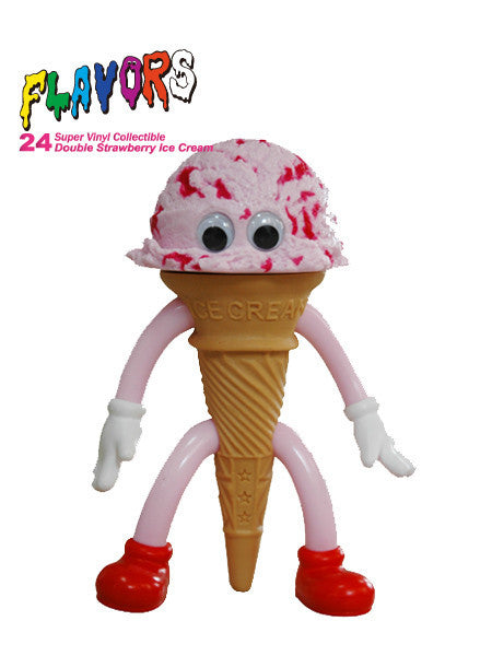 Double Strawberry Ice Cream Flavors Sofubi by Dune *Tokyo Treasures* - Mindzai - 1