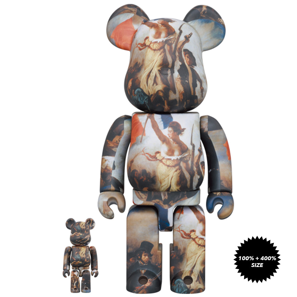 Eugène Delacroix "Liberty Leading the People" 100% + 400% Bearbrick Set by Medicom Toy