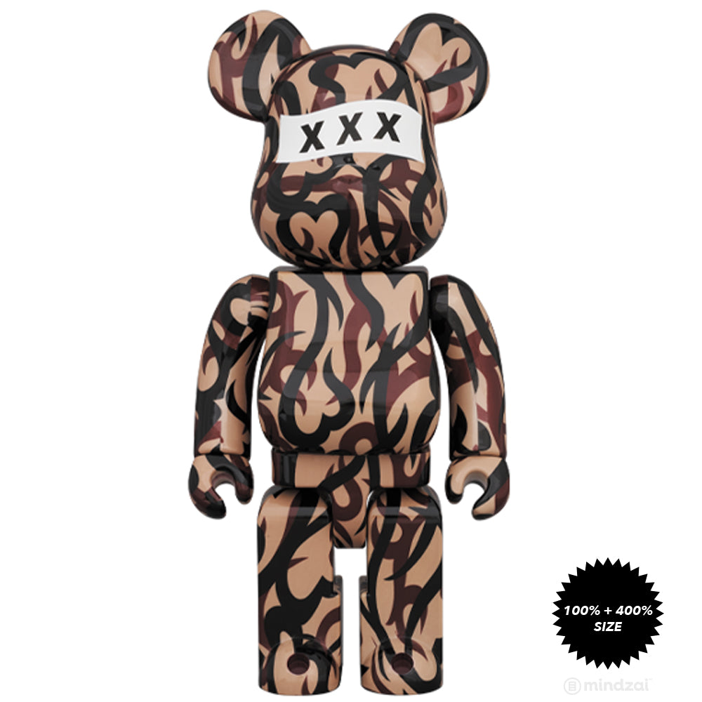 Number (N)XXX 100% + 400% Bearbrick Set by Medicom Toy x God Selection XXX x Number (N)ine
